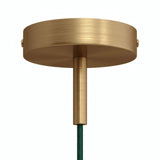 Cylindrical metal ceiling rose with a 7 cm cable grip — Satin bronze