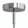 Cylindrical metal ceiling rose with a 7 cm cable grip — Chrome
