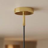 Cylindrical metal ceiling rose with a 7 cm cable grip — Brass