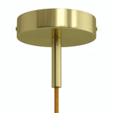 Cylindrical metal ceiling rose with a 7 cm cable grip — Brass