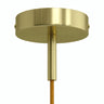 Cylindrical metal ceiling rose with a 7 cm cable grip — Brass