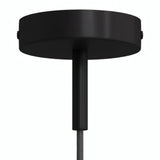 Cylindrical metal ceiling rose with a 7 cm cable grip — Black