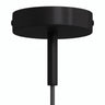 Cylindrical metal ceiling rose with a 7 cm cable grip — Black