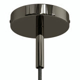 Cylindrical metal ceiling rose with a 7 cm cable grip — Black pearl