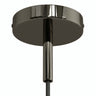 Cylindrical metal ceiling rose with a 7 cm cable grip — Black pearl