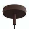Cylindrical metal ceiling rose with a 7 cm cable grip — Rust