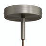 Cylindrical metal ceiling rose with a 7 cm cable grip — Satin titanium