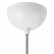 Hemispherical metal ceiling rose, Ø 100 mm — Glossy white
