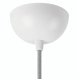Hemispherical metal ceiling rose, Ø 100 mm — Glossy white