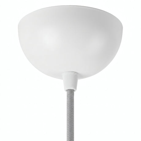 Hemispherical metal ceiling rose, Ø 100 mm — Glossy white
