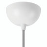 Hemispherical metal ceiling rose, Ø 100 mm — Glossy white