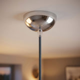 Hemispherical metal ceiling rose, Ø 100 mm — Chrome