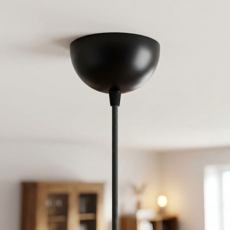 Hemispherical metal ceiling rose, Ø 100 mm — Black