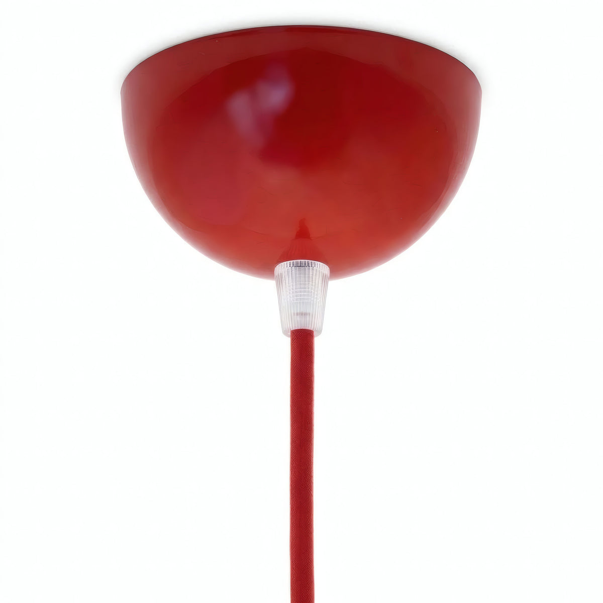 Hemispherical metal ceiling rose, Ø 100 mm — Red