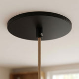 Flush recessed ceiling rose, Ø 126 mm — Black