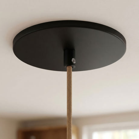Flush recessed ceiling rose, Ø 126 mm — Black
