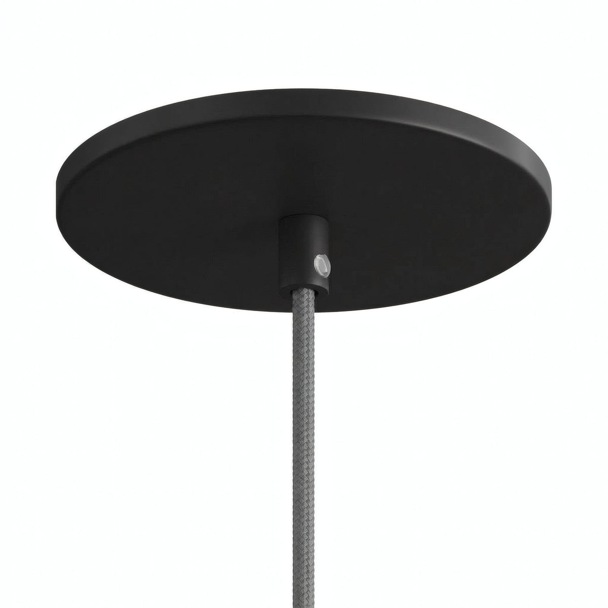Flush recessed ceiling rose, Ø 126 mm — Black