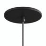 Flush recessed ceiling rose, Ø 126 mm — Black