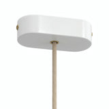 Oval wooden ceiling rose, 120 × 51 mm — White