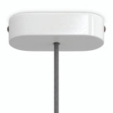 Oval wooden ceiling rose, 120 × 51 mm — White