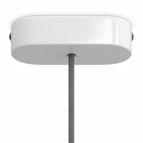 Oval wooden ceiling rose, 120 × 51 mm — White