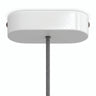 Oval wooden ceiling rose, 120 × 51 mm — White