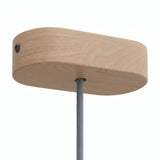 Oval wooden ceiling rose, 120 × 51 mm — Natural