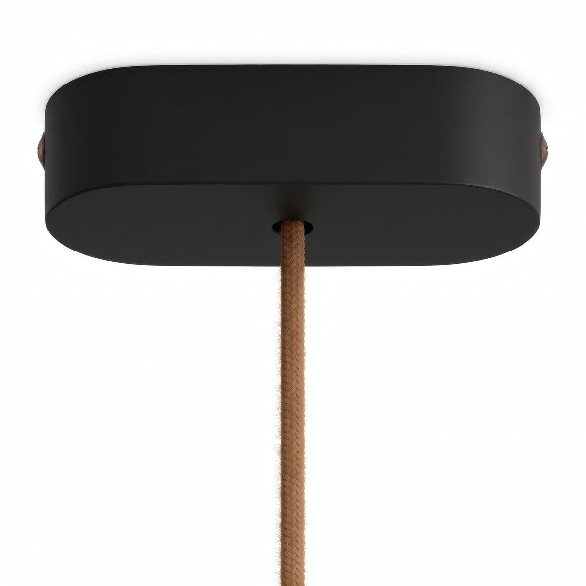 Oval wooden ceiling rose, 120 × 51 mm — Black