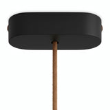 Oval wooden ceiling rose, 120 × 51 mm — Black