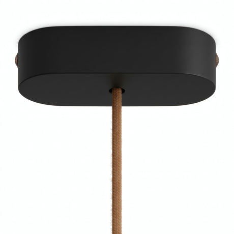 Oval wooden ceiling rose, 120 × 51 mm — Black