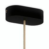 Oval wooden ceiling rose, 120 × 51 mm — Black