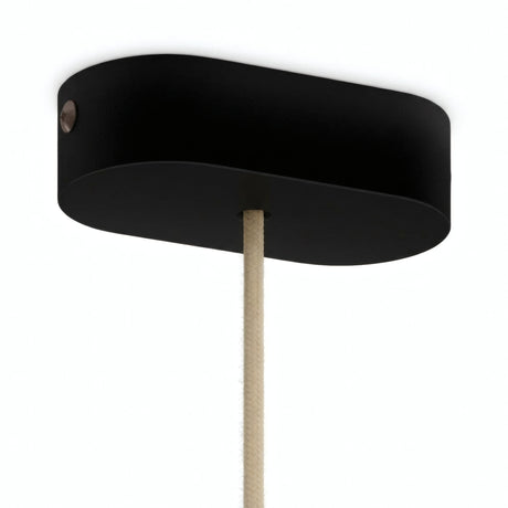 Oval wooden ceiling rose, 120 × 51 mm — Black