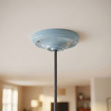 Porcelain ceiling rose with fixing kit, Ø 105 mm — Azure