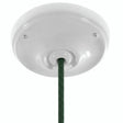 Porcelain ceiling rose with fixing kit, Ø 105 mm — White
