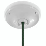 Porcelain ceiling rose with fixing kit, Ø 105 mm — White