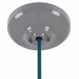 Porcelain ceiling rose with fixing kit, Ø 105 mm — Grey