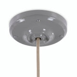 Porcelain ceiling rose with fixing kit, Ø 105 mm — Grey