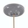 Porcelain ceiling rose with fixing kit, Ø 105 mm — Grey