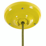 Porcelain ceiling rose with fixing kit, Ø 105 mm — Yellow