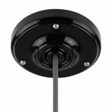 Porcelain ceiling rose with fixing kit, Ø 105 mm — Black