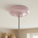 Porcelain ceiling rose with fixing kit, Ø 105 mm — Antique pink