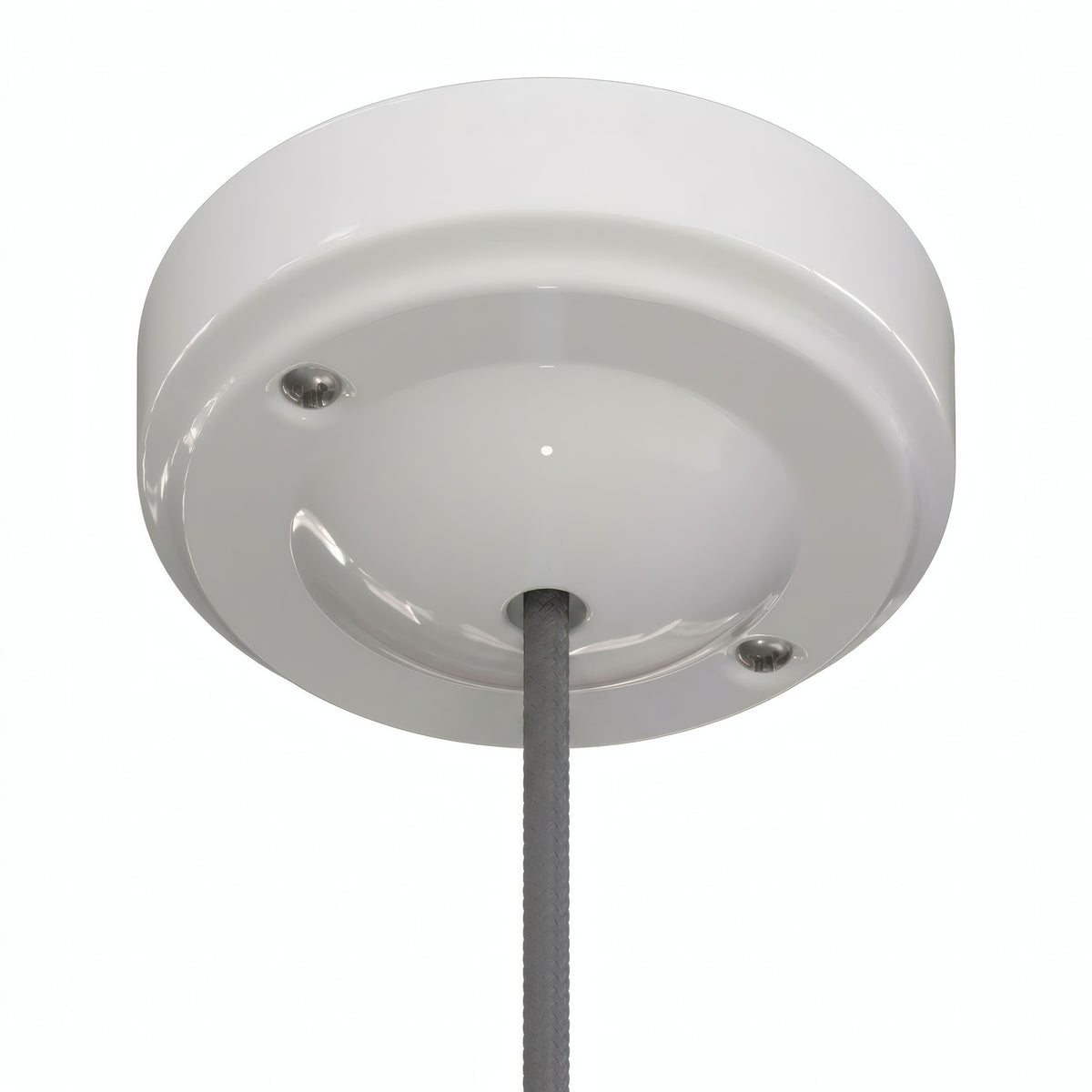 Minimalist porcelain ceiling rose, Ø 100 mm — White