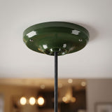 Porcelain ceiling rose with fixing kit, Ø 105 mm — Green