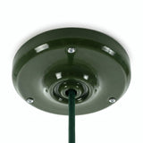Porcelain ceiling rose with fixing kit, Ø 105 mm — Green