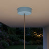 IP65 outdoor silicone ceiling rose, Ø 125 mm — Sky blue