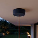 IP65 outdoor silicone ceiling rose, Ø 125 mm — Graphite