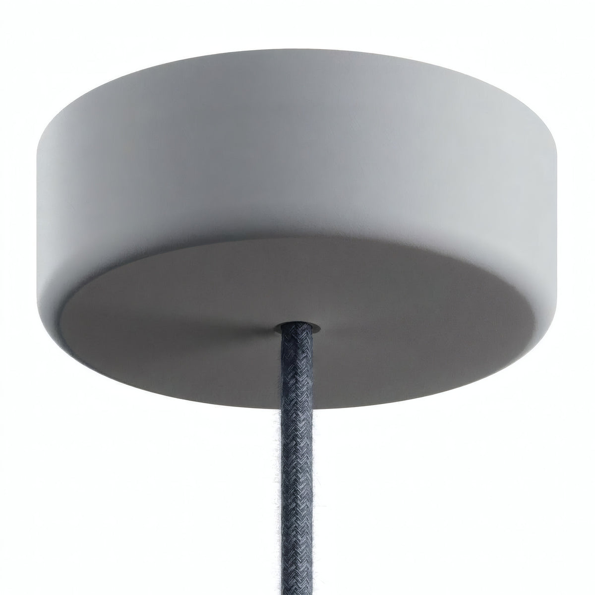IP65 outdoor silicone ceiling rose, Ø 125 mm — Glacier grey
