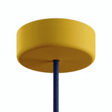 IP65 outdoor silicone ceiling rose, Ø 125 mm — Mustard