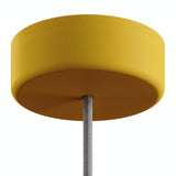 IP65 outdoor silicone ceiling rose, Ø 125 mm — Mustard