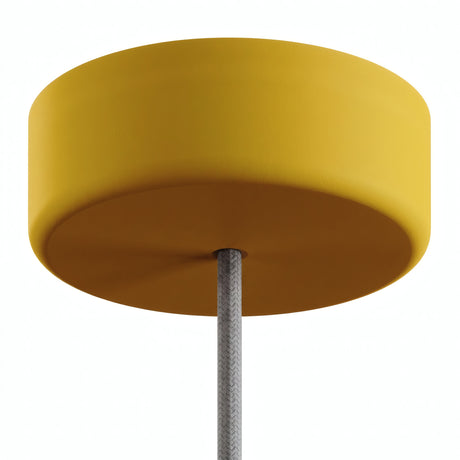 IP65 outdoor silicone ceiling rose, Ø 125 mm — Mustard